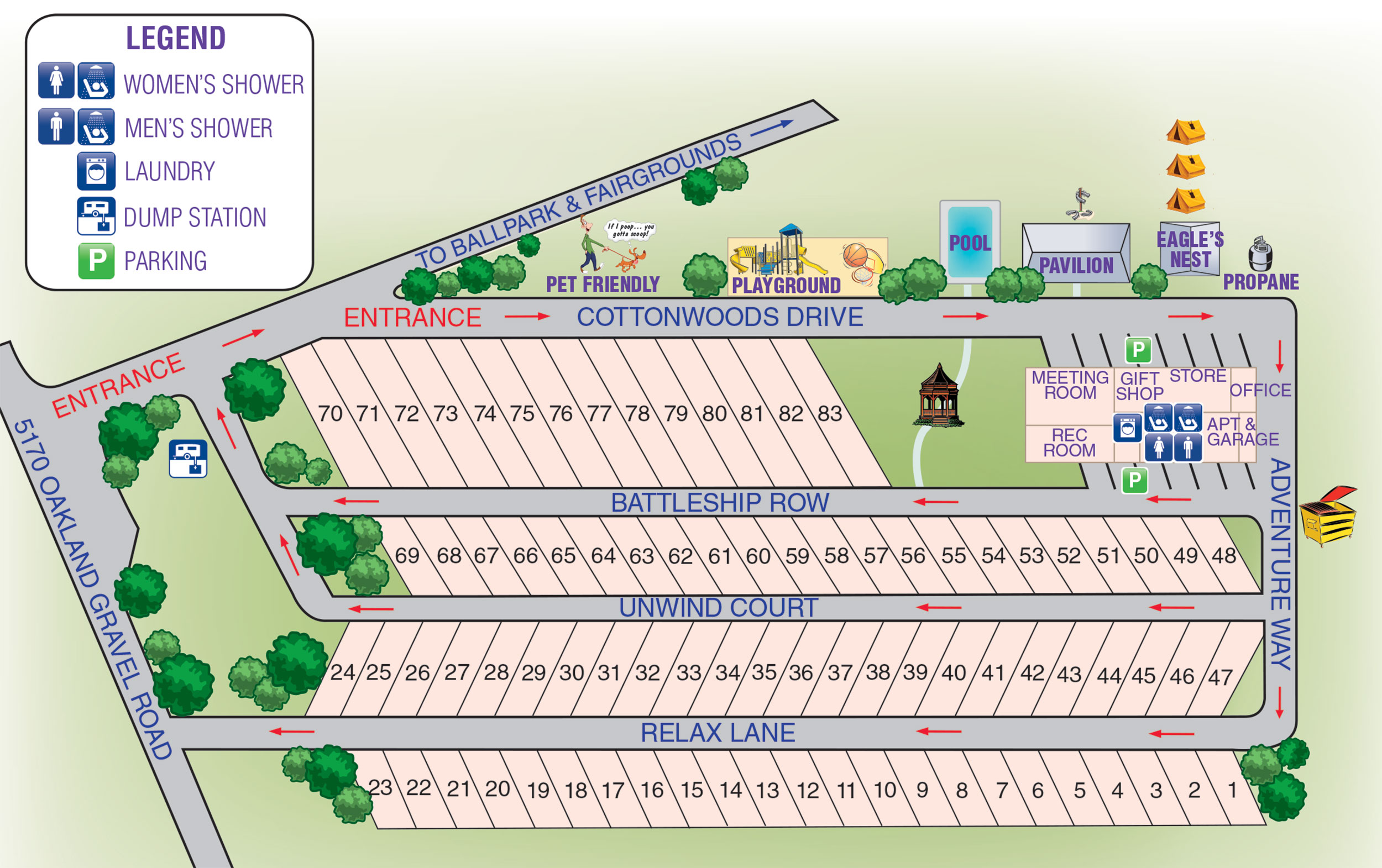 Cotton Tree Caravan Park Map